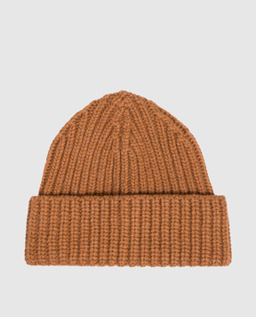 ISAIA Brown wool and cashmere hat BRK066Y0564