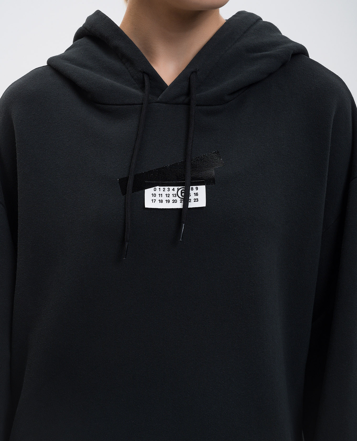 

Black hoodie with emblem Maison Margiela MM6