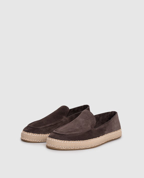 Canali Brown suede espadrilles RB01274462214E