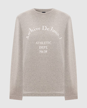 Juun.j Grey melange long sleeve with print JW6841W013
