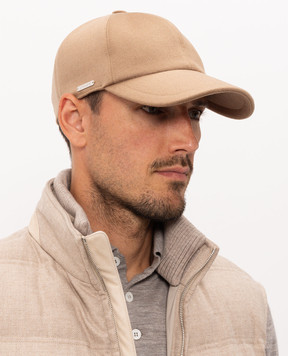 Enrico Mandelli Brown cashmere cap CAP4014816