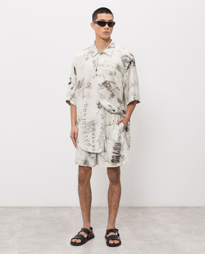 Balenciaga Ivory shirt with logo print 852334TTL78