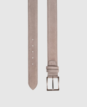 Cashmere&Whiskey Gray suede belt SUEDE