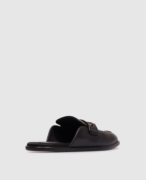 Versace Black Medusa leather mules 10218611A16645