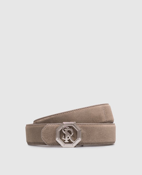 Stefano Ricci Beige suede belt N381SDC366P