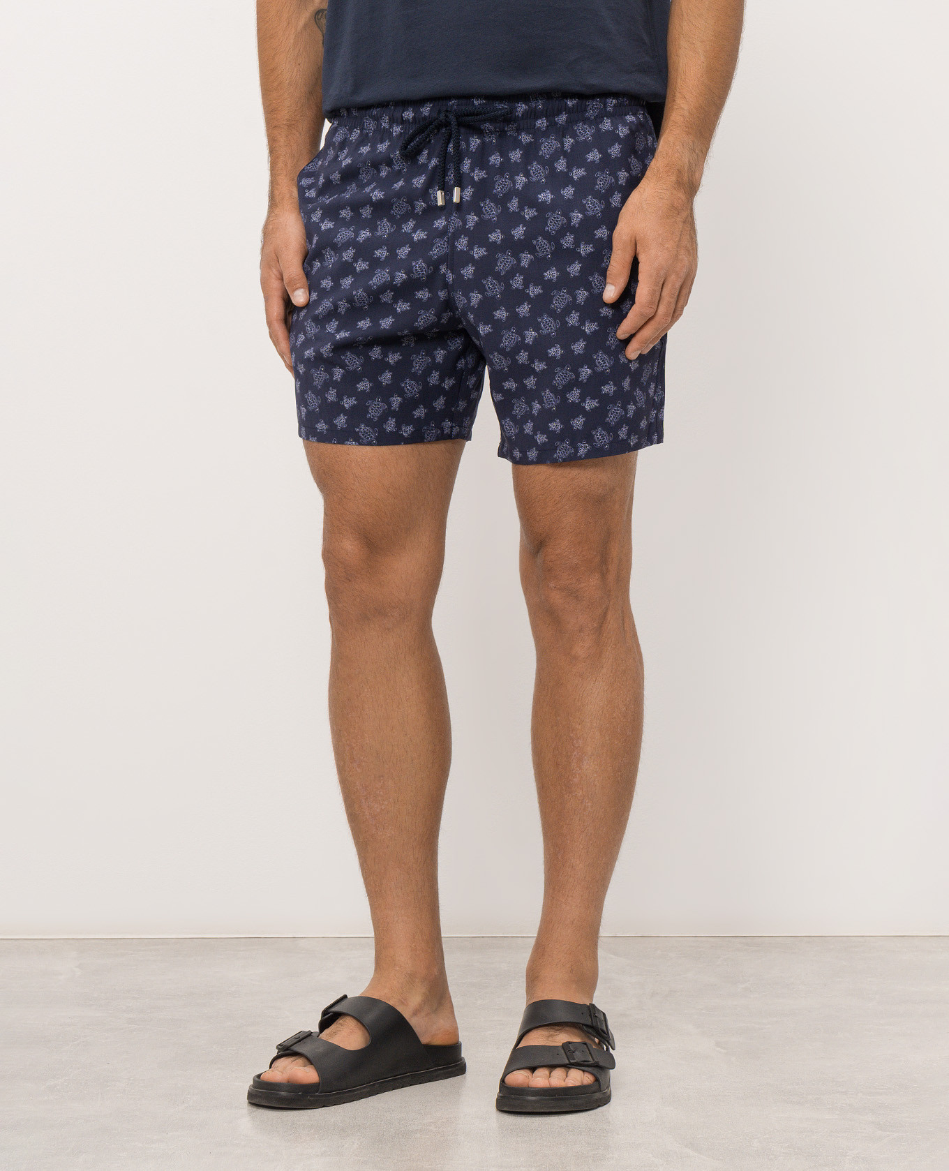 Blue printed wool swim shorts Vilebrequin 3