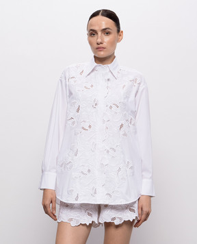 Ermanno Scervino Life White shirt with embroidery D484K301QDV