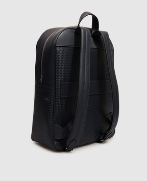 Serapian Blue leather backpack Stepan SRSTSMLL739631AC23