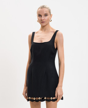 Simkhai Lindley black linen mini dress 1261195SW