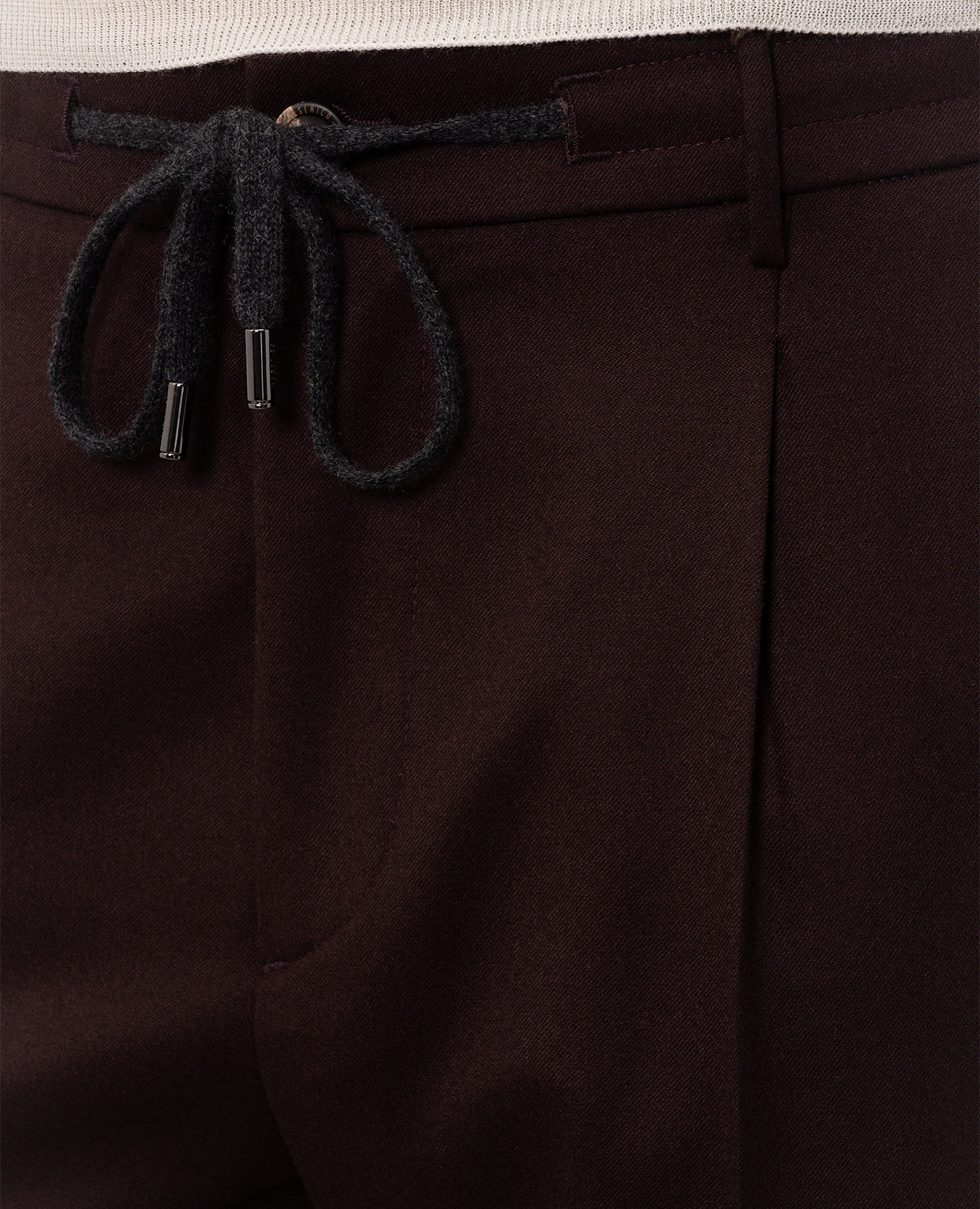 Burgundy wool pants Peserico 5