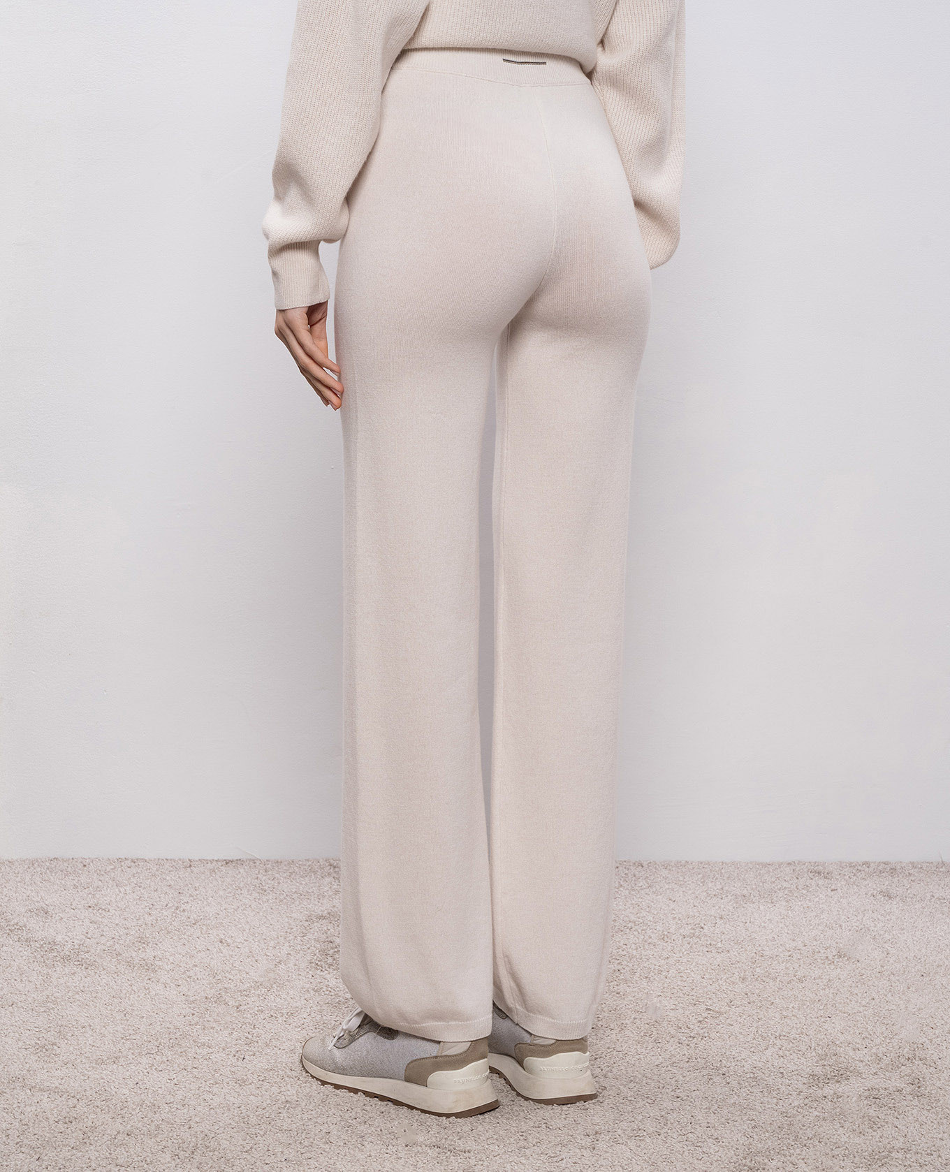 Beige wool, silk and cashmere pants Peserico 4