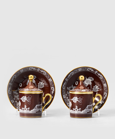 Castagna brown porcelain espresso set