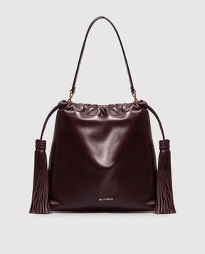 Etro Burgundy leather pouch bag KALISPERA WP1B0039AP466