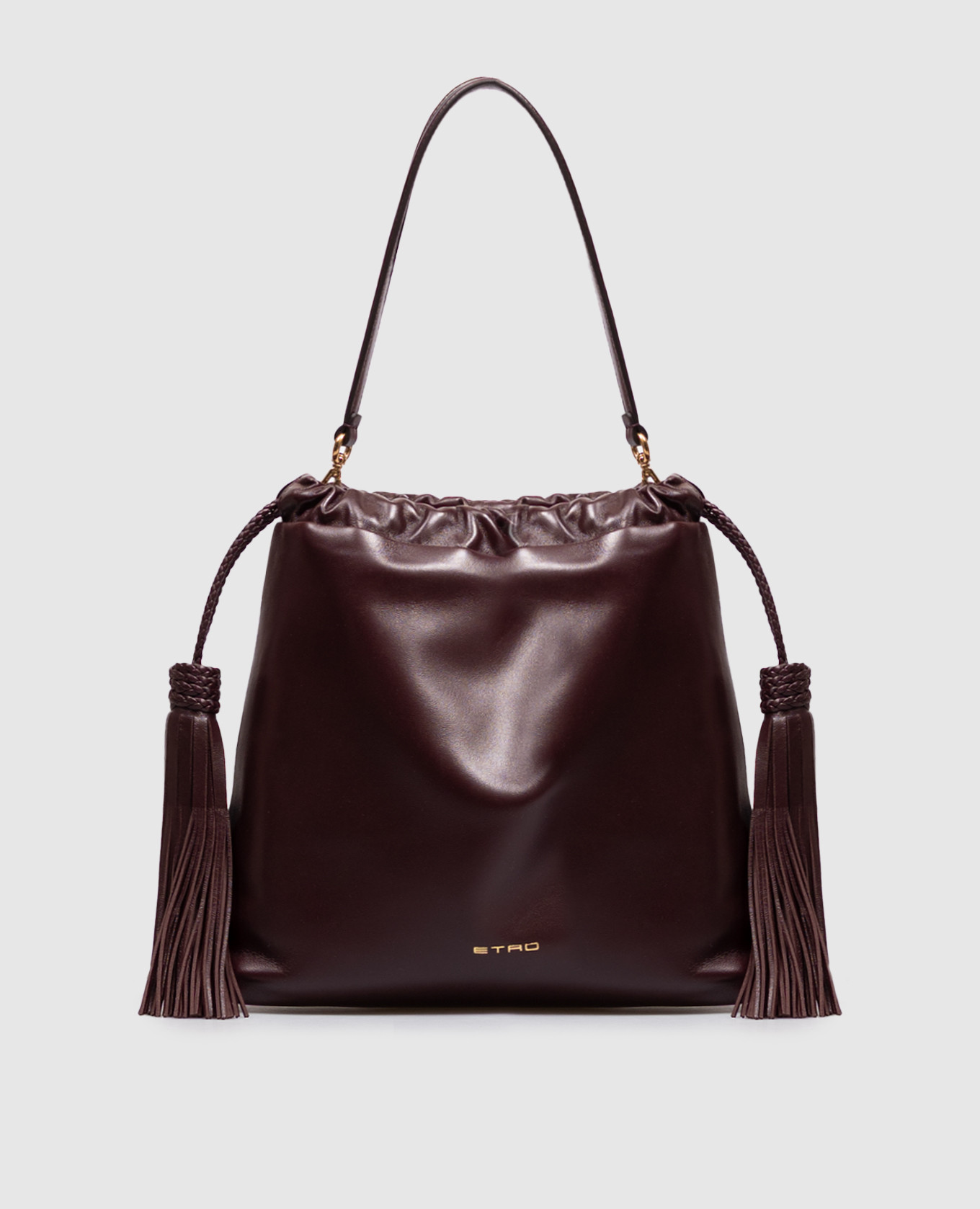 Burgundy leather pouch bag KALISPERA Etro