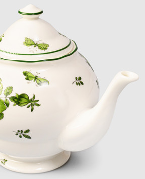 Geminiano Cozzi 1765 White porcelain teapot Rosa Rosae SKBBU3369019