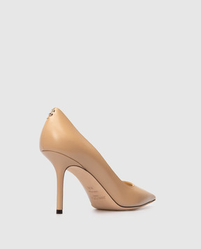 Jimmy Choo Beige leather Love shoes with monogram LOVE85ZNU