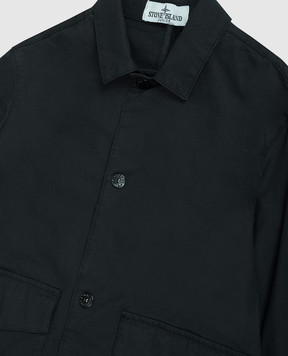Stone Island Children's black blazer with logo patch L1S16A100001S000168