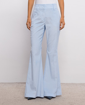 Gabriela Hearst Ianthe Blue Corduroy Flare Pants 4262027T124