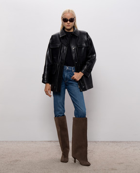 Babe Pay Pls Black leather jacket 2635AMAZONE