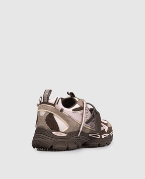 Off-White Brown combination sneakers Be Right Back OMIA295S26LEA001