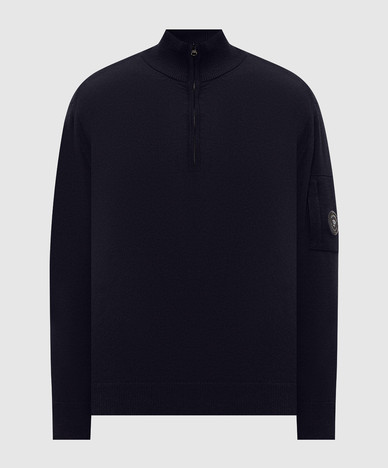 Blue sweater with wool