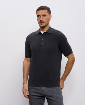 Brunello Cucinelli Grey cotton polo shirt M29400025