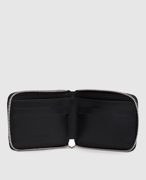 Palm Angels Black wallet with logo print PMNC025S26LEA001