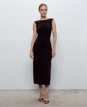 JOSEPH Brown midi dress Orosia JF010116