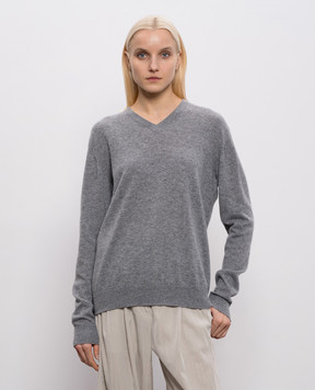 The Row Nian grey cashmere pullover 10682Y986