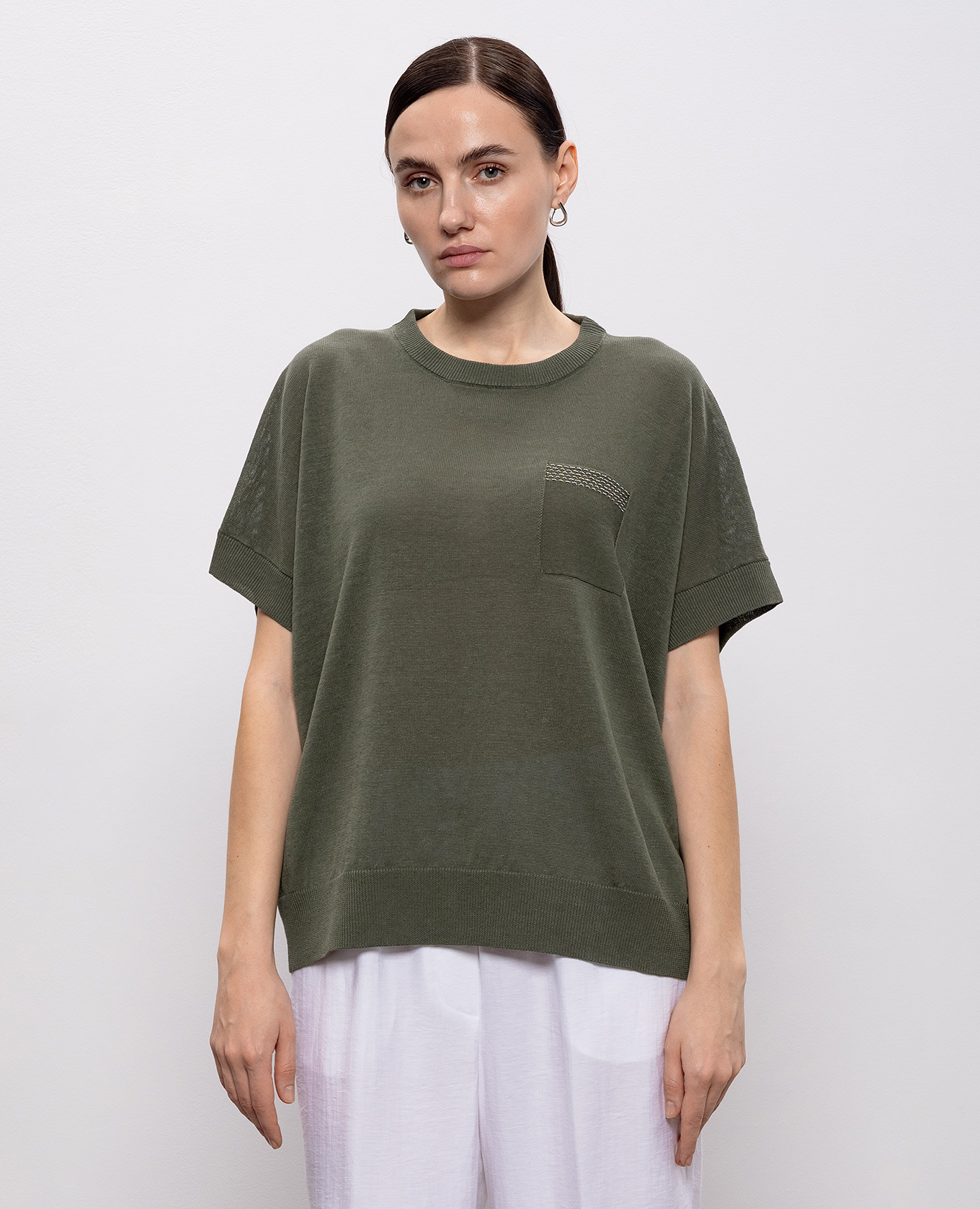 

Green top with linen Peserico