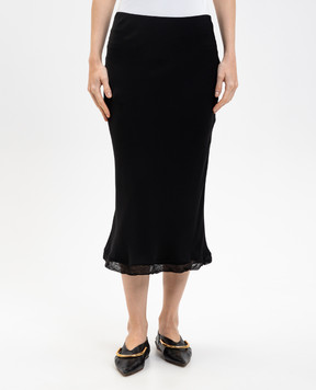Toteme Black silk midi skirt 252WRB0269FB0418