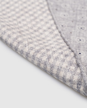 Brunello Cucinelli Gray double-sided patterned silk pachet MX8670091