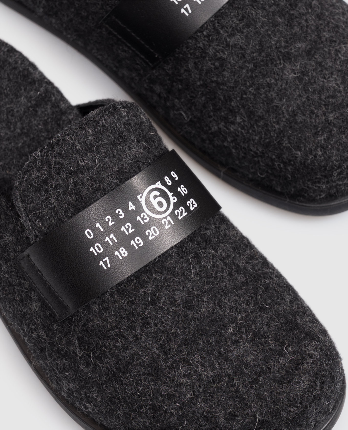 Children's gray wool mules Maison Margiela MM6 5