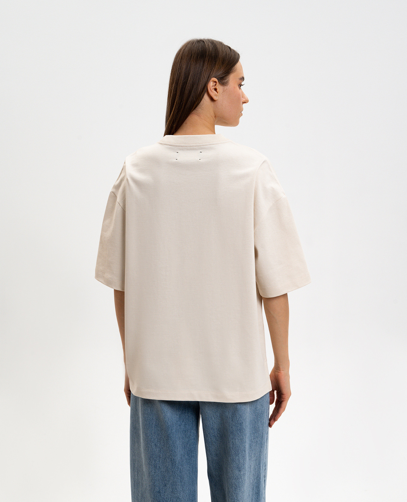 Beige T-shirt with embroidered monogram AMIRI 4