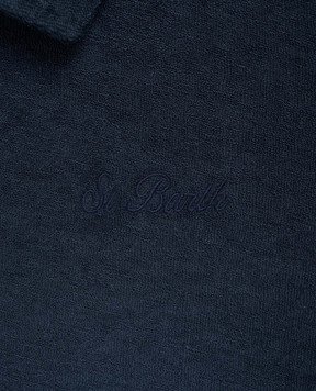 MC2 SAINT BARTH Jeremy children's blue terry polo shirt JER000200145L