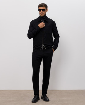 Marco Pescarolo Black wool and cashmere pants CARACCIOLO5429