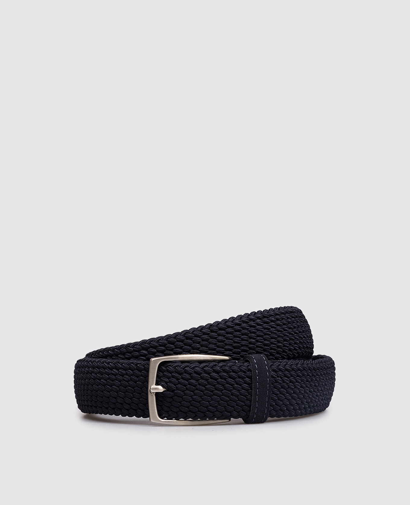 Blue braided belt