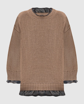 Masnada Brown silk sweater 81PM02