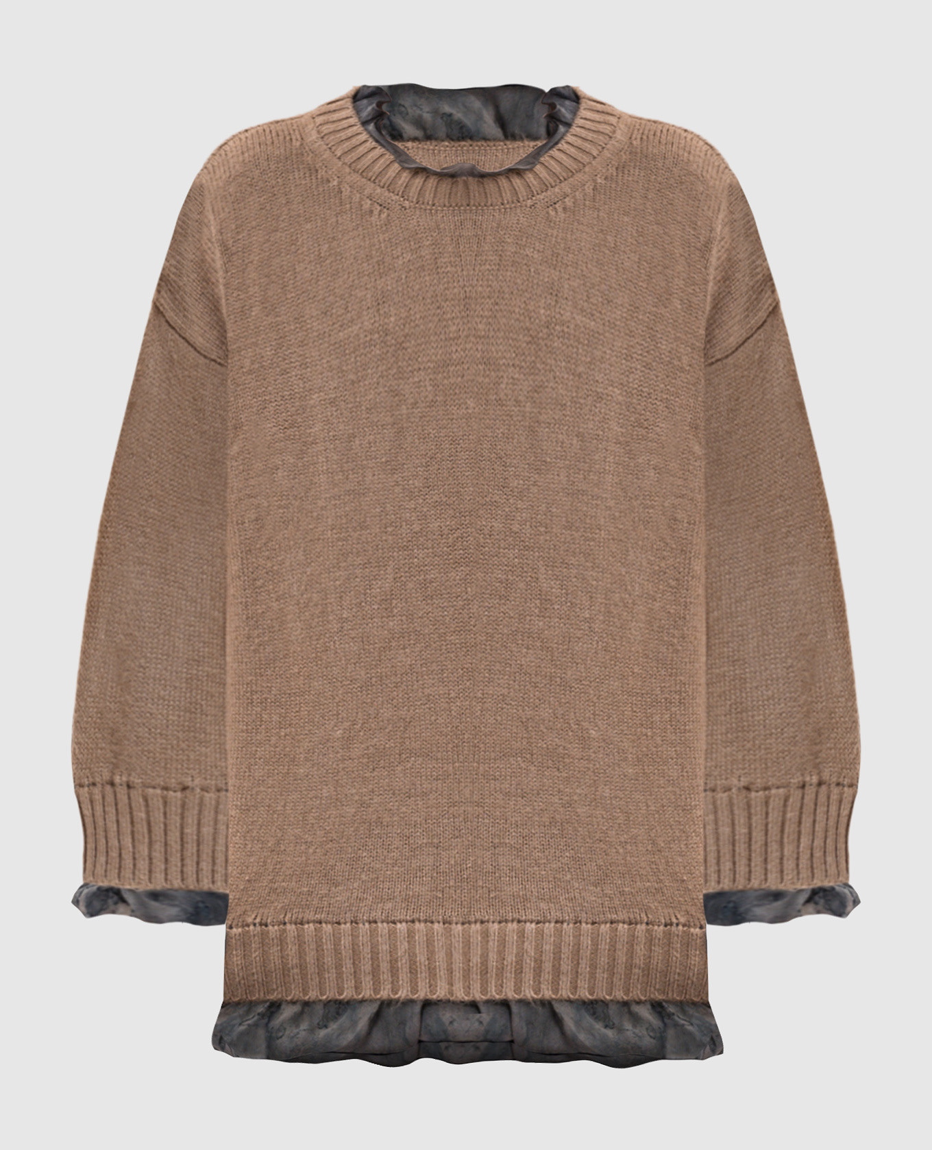 Brown silk sweater
