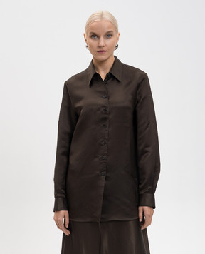 Khaite Auryn silk shirt in khaki 2412479