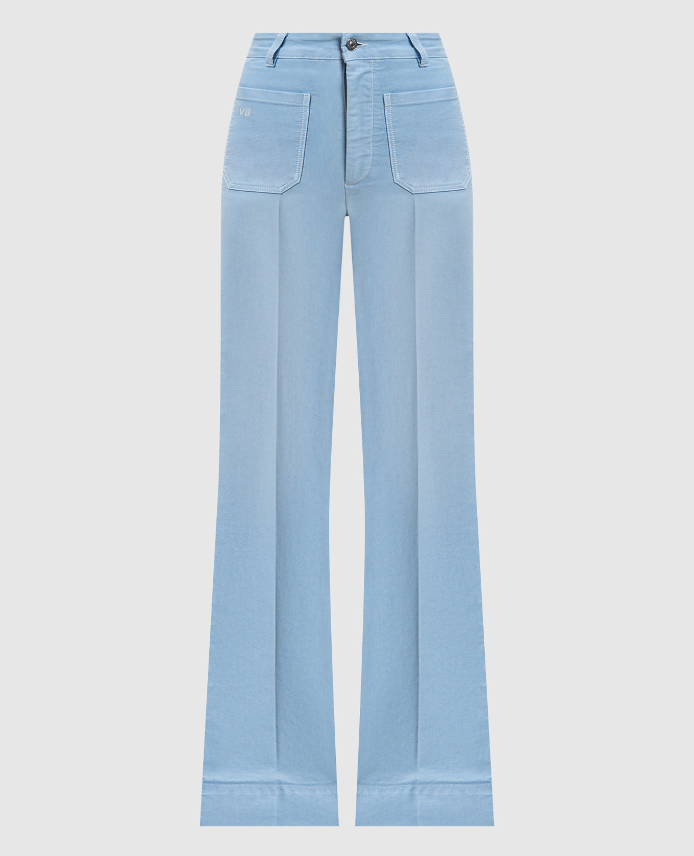 

Alina blue flared jeans with logo patch Victoria Beckham, Light blue