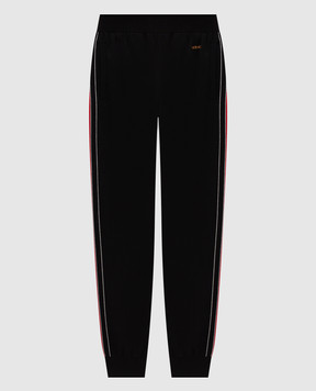 Versace Black joggers with logo embroidery 10257411A18340
