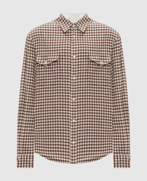 Maison Margiela MM6 Brown checkered shirt SH0DT0047M36011