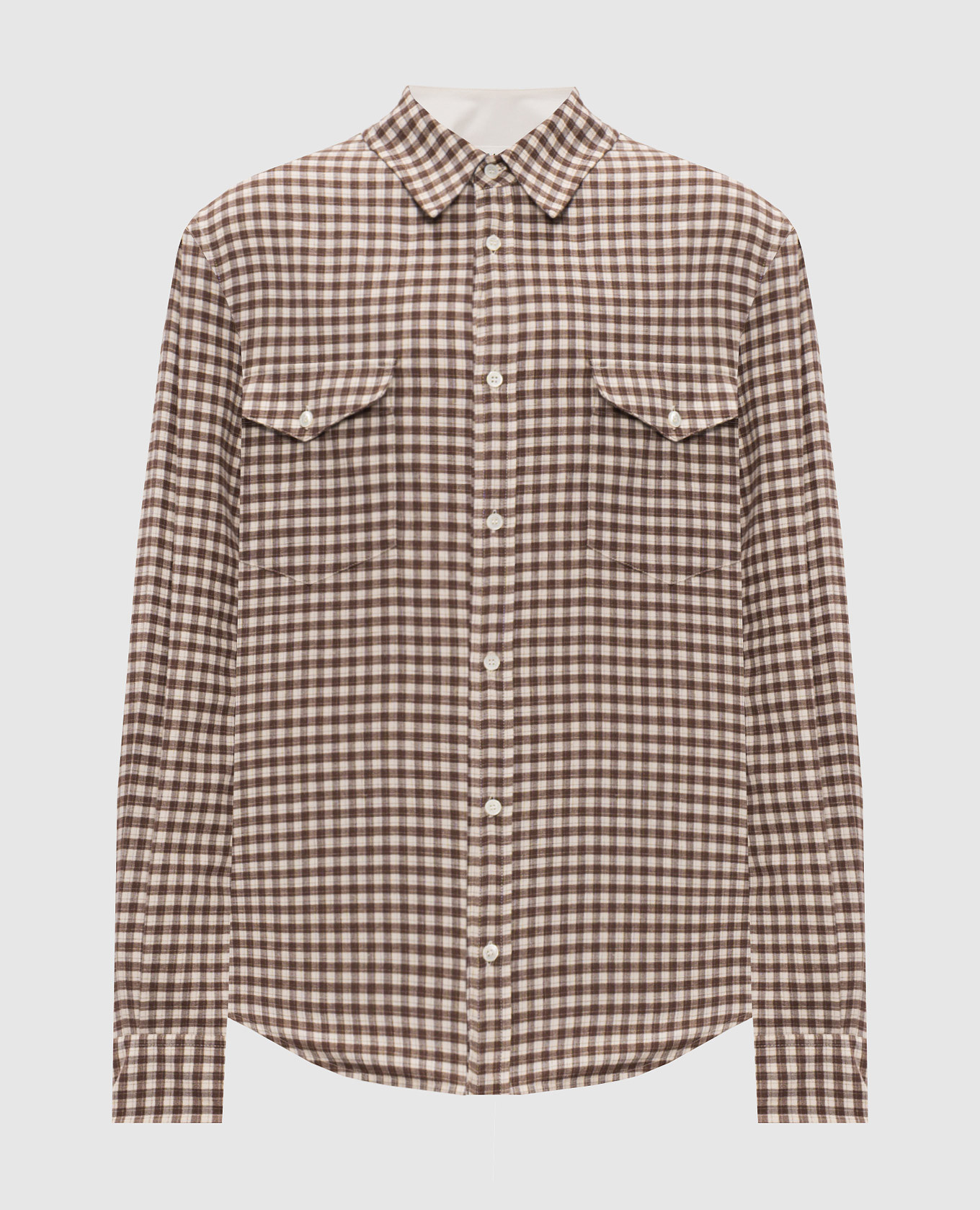 Brown checkered shirt Maison Margiela MM6