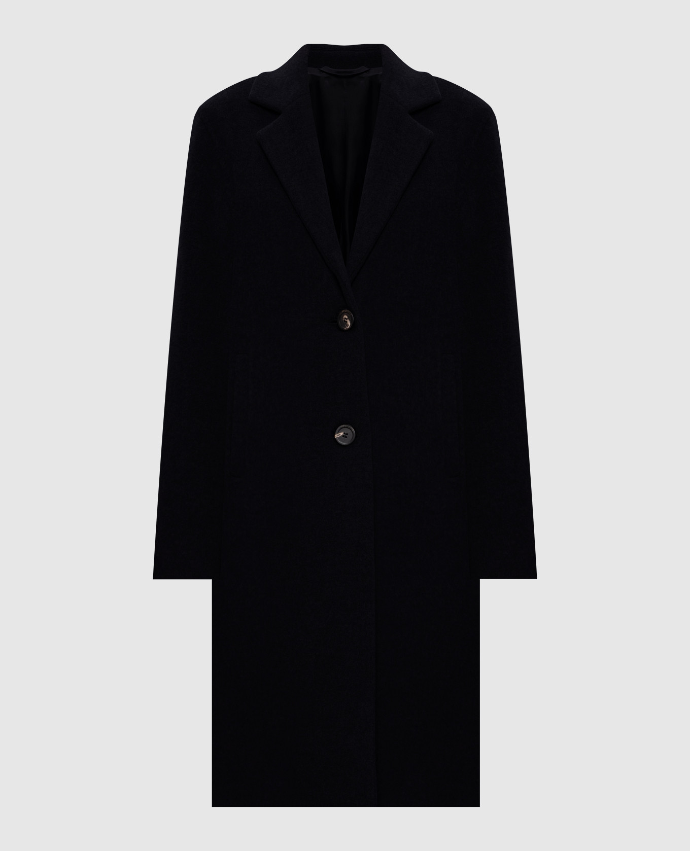 

Black coat with wool and cashmere Peserico