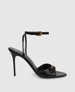 Balmain Anthem black leather sandals HN1UH272LVIT