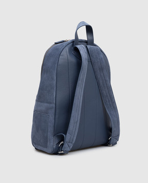 Orciani Laio Peach blue suede backpack P00711SEN