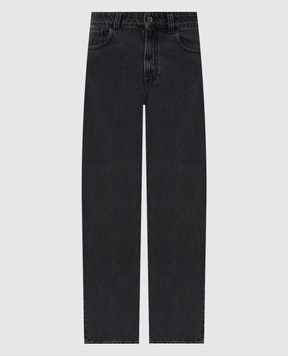 Canali Grey jeans with logo patch PD0166391747