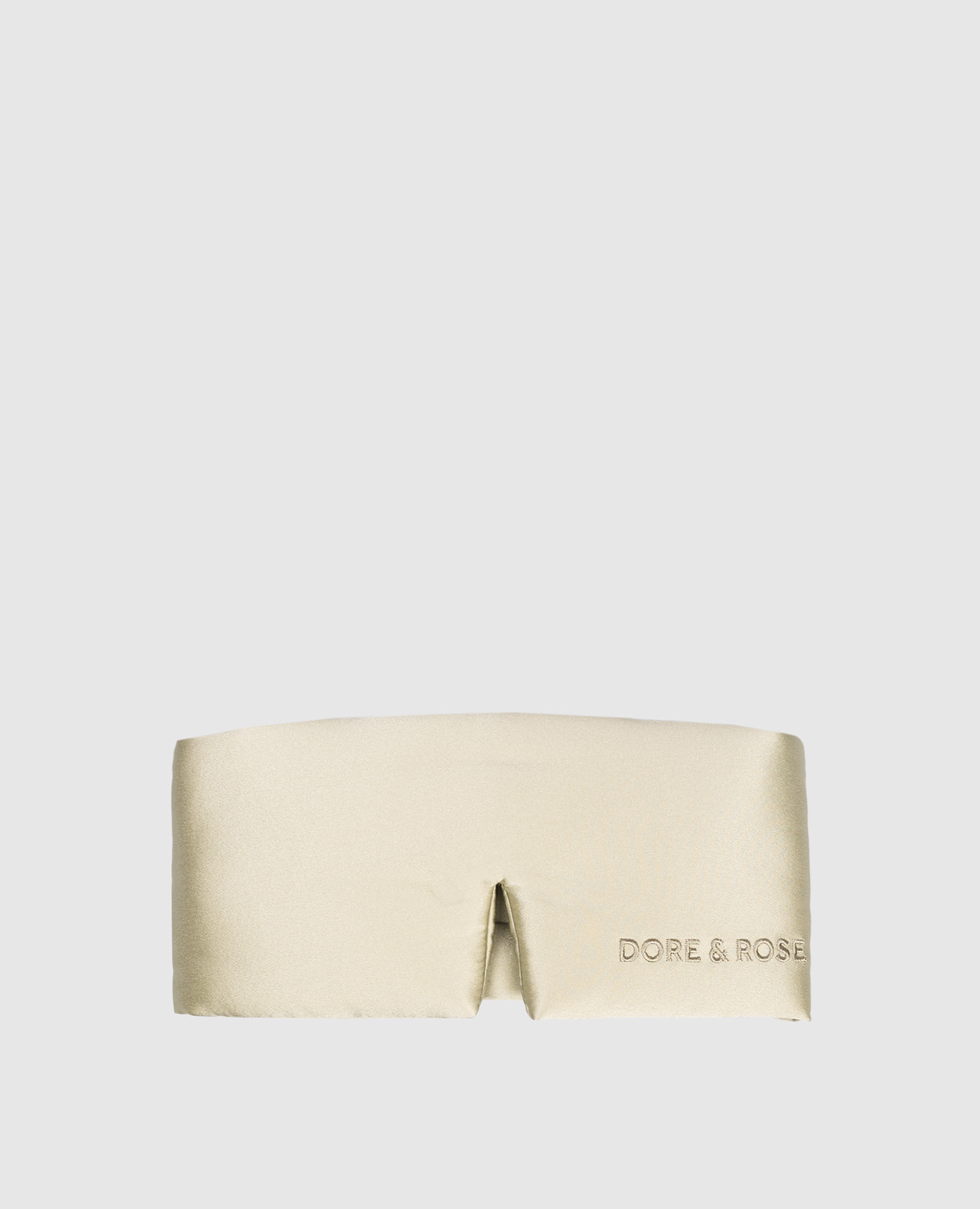 

Green silk sleep mask with logo Dore & Rose