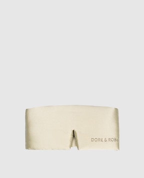 Dore & Rose Green silk sleep mask with logo DEEPSLEEPMASK